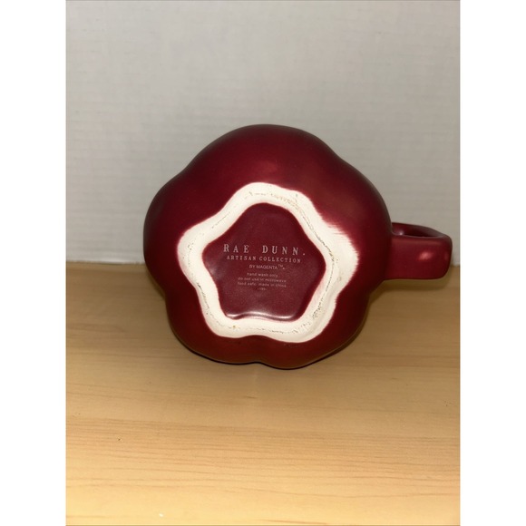 Rae Dunn Maroon Mug Bundle -‎ HARVEST & APPLE CIDER - Picture 8 of 8